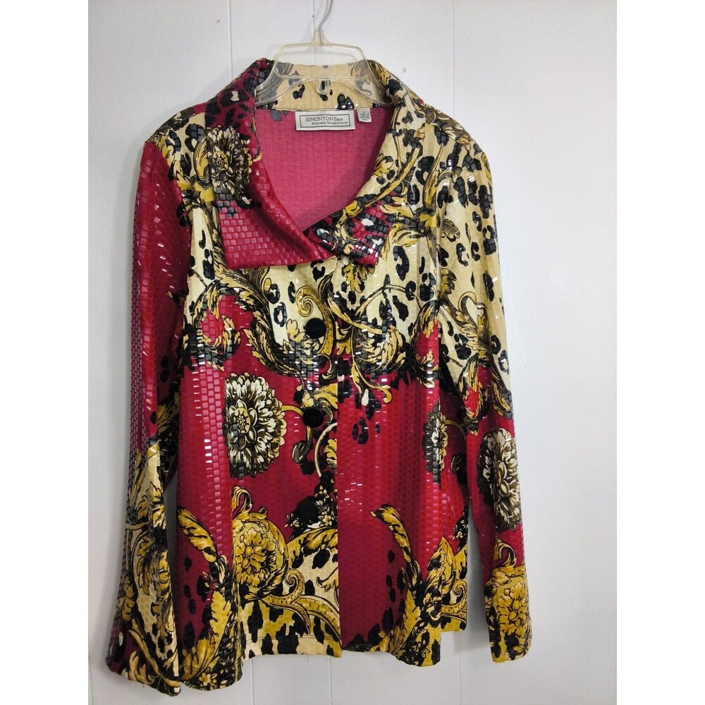 SIMONTON SAYS designed by GEORGE SIMONTON WOMEN'S BEAUTIFUL DESIGNER JACKET L